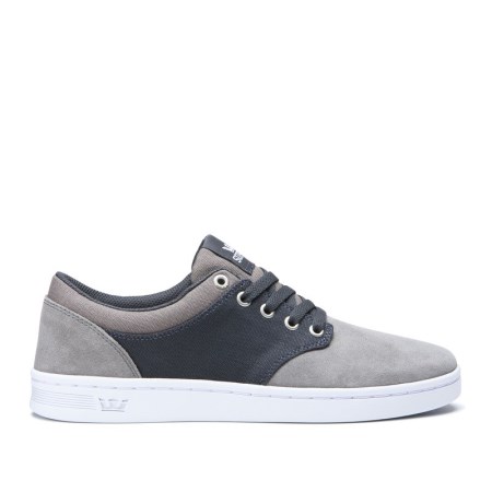 Supra Chino Court Mens Low Tops Shoes Grey UK 08PAM